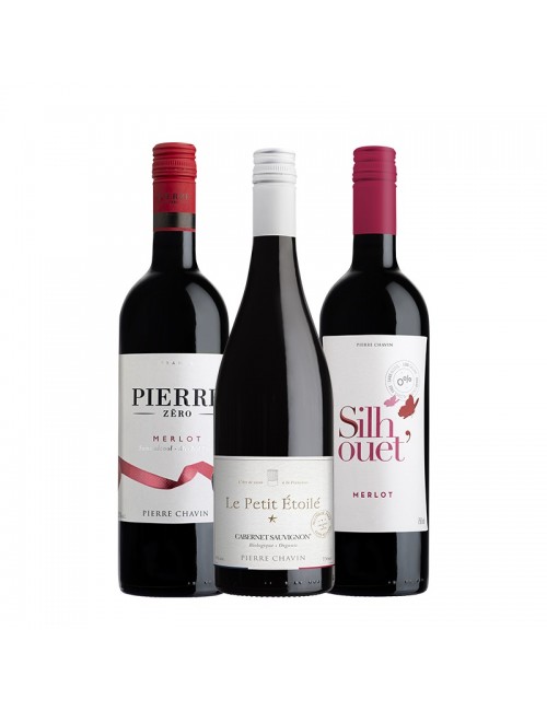 Pack Découverte rouge vins rouges sans alcool 3x750ml - Pierre Chavin