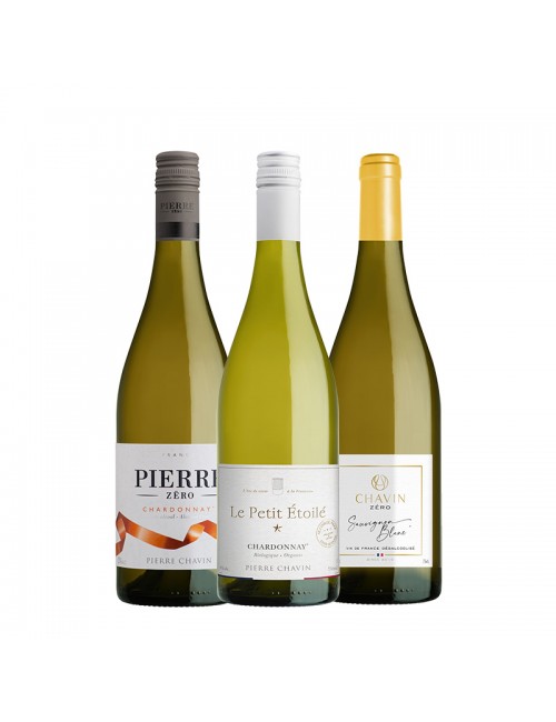 Ensemble de 3 bouteilles de rouge sans alcool par Pierre Chavin