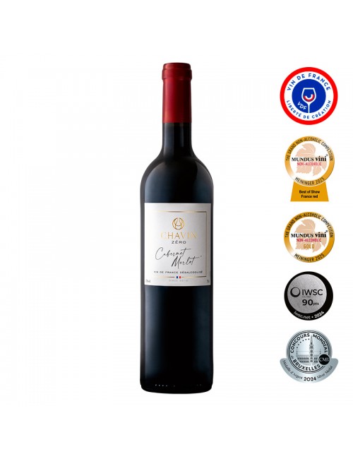 Chavin Zéro Vin De France Cabernet Merlot désalcoolisé