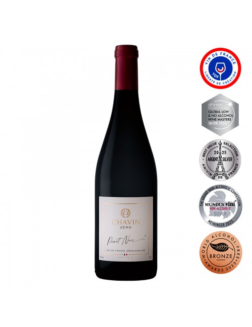 Chavin Zéro Pinot Noir Vin De France désalcoolisé