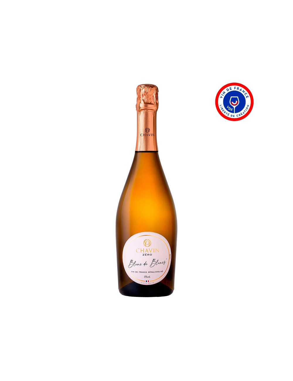 CHAVIN ZERO Blanc de Blanc Effervescent - Vin De France désalcoolisé CHAVIN ZERO Blanc de Blanc Effervescent - Vin De France désalcoolisé