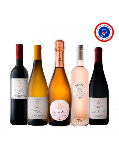 Pack Découverte Vin De France désalcoolisé - 5x75cl