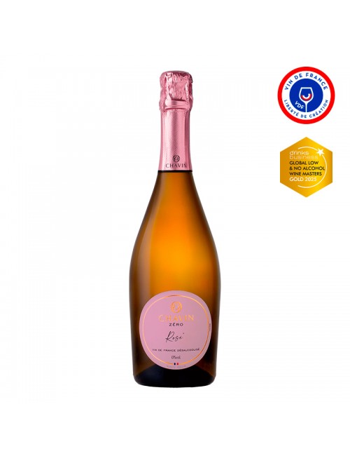 CHAVIN ZERO Rosé Effervescent - Vin De France désalcoolisé - Champagne sans alcool -