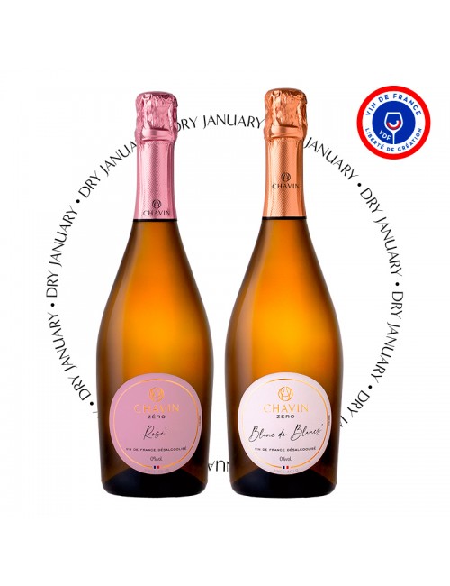 Duo Effervescent sans alcool Chavin Zéro - champagne sans alcool