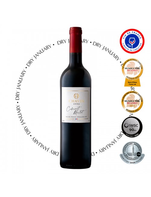 Chavin Zéro Vin De France Cabernet Merlot désalcoolisé