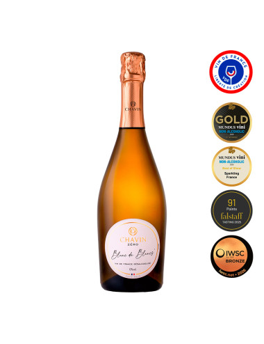 Chavin Zéro Blanc de Blancs Effervescent pétillant sans alcool 75cl
