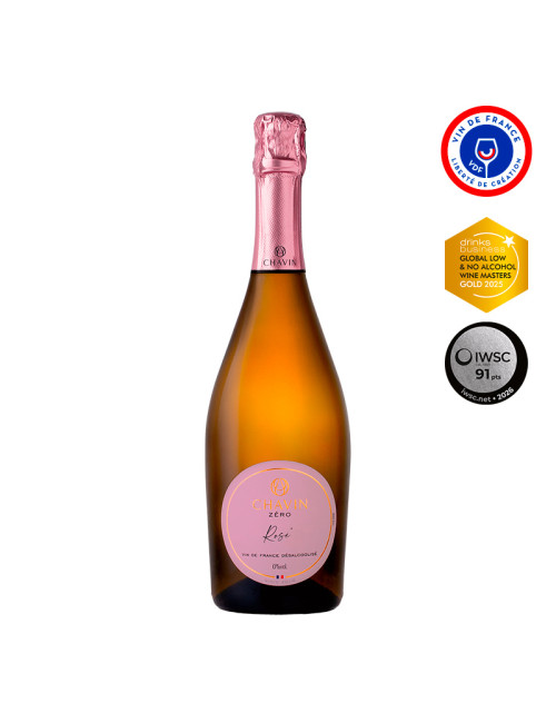 Chavin Zéro Rosé Effervescent vin rosé pétillant désalcoolisé 75cl