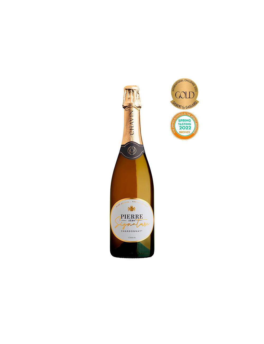Pierre Zéro Signature Chardonnay Effervescent désalcoolisé premium 75cl