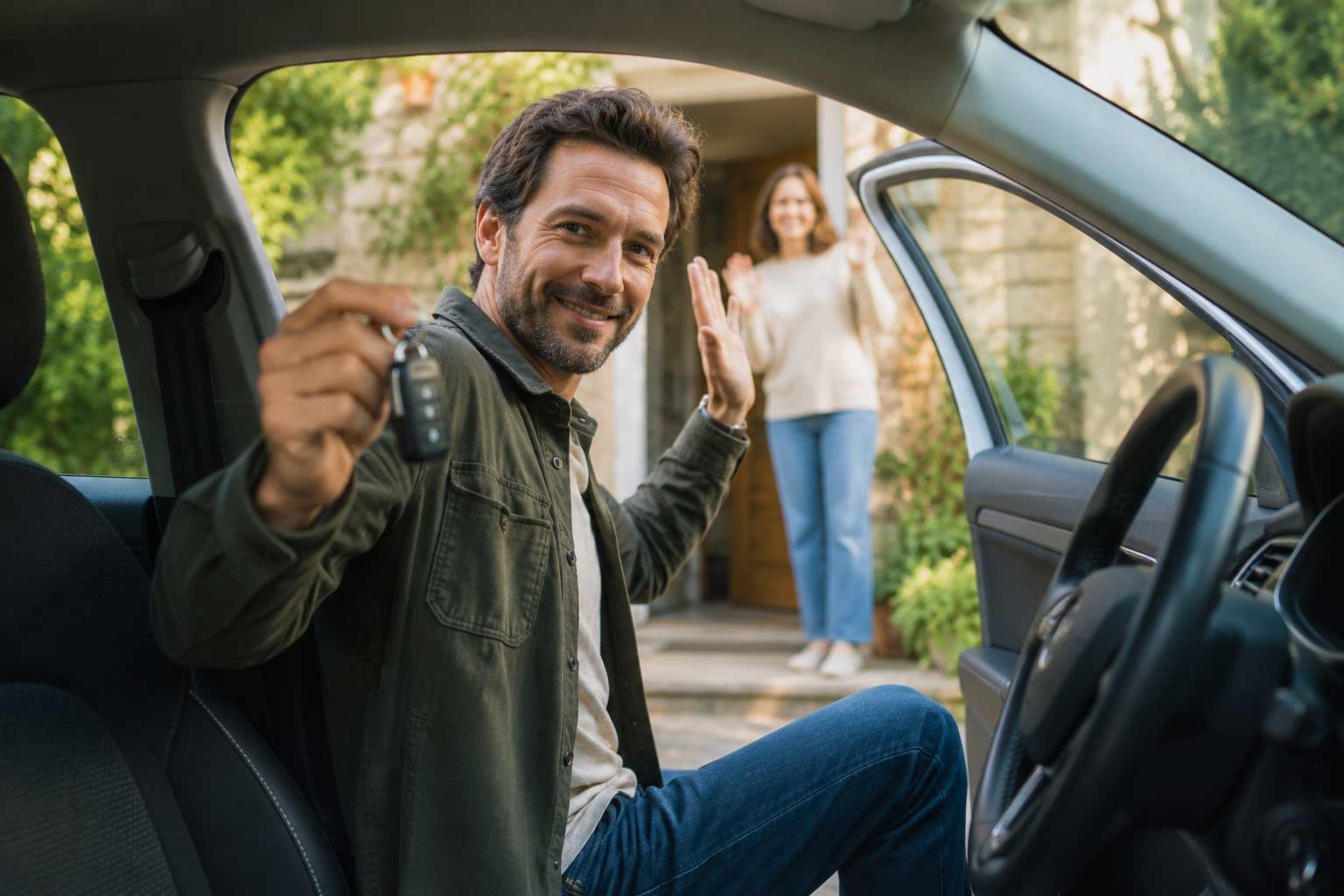 clés de voiture en main